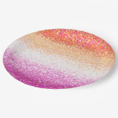 Lesbian Pride Pink Glitter Gradient Sparkle Papieren Bordje (Gekanteld)