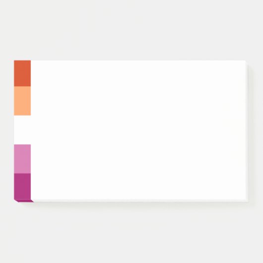 Lesbian Pride Post-it Notes (Voorkant)
