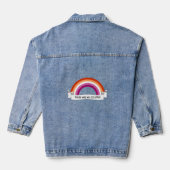 Lesbian pride pride rainbow denim jacket (Achterkant)