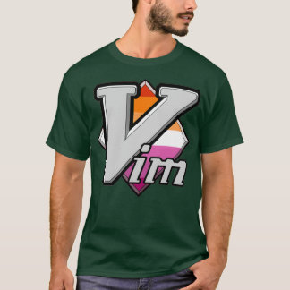 Lesbian Pride Vim Logo T-shirt