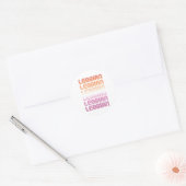 Lesbian Retro Pattern Design Ronde Sticker (Envelop)