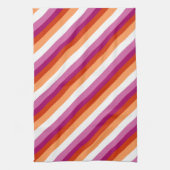 Lesbian Stripes | Lesbian Pride  Theedoek (Verticaal)