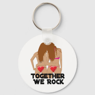 Lesbian Together We Rock Sleutelhanger