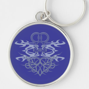Lesbian Tribal Heart Keychain