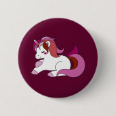 Lesbian unicorn ronde button 5,7 cm (Voorkant)