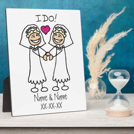 Lesbian Wedding Bridal Fotoplaat (Zijkant)