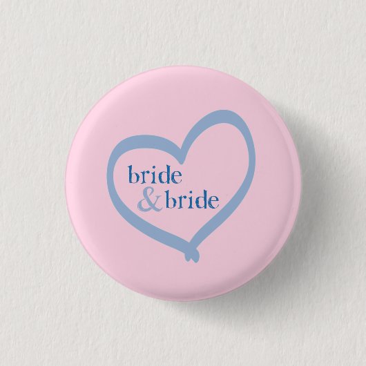 Lesbian Wedding Bride & Bride Ronde Button 3,2 Cm (Voorkant)