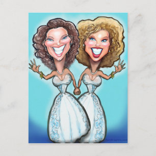 Lesbian Wedding Cake Dolls Briefkaart
