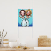 Lesbian Wedding Cake Toppers Poster (Keuken)