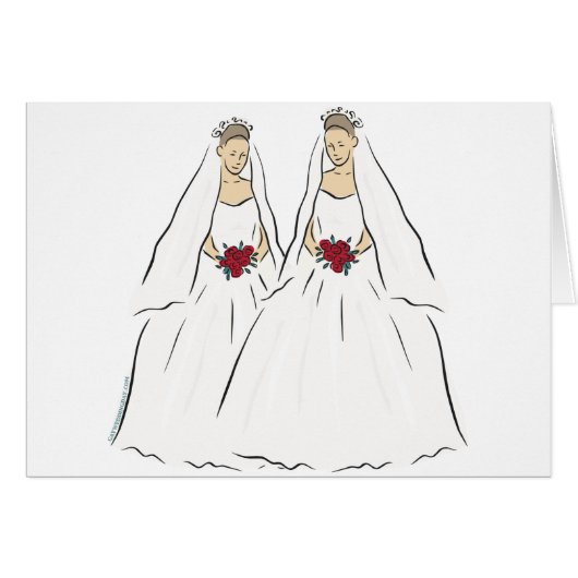 Lesbian Wedding Cards (Voorkant Horizontaal)