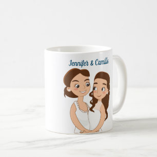 Lesbian Wedding Custom Couple Koffiemok