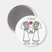 Lesbian Wedding Favors Magneet (Voorkant / Achterkant)