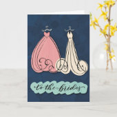 Lesbian Wedding Kaart (Gele Bloem)