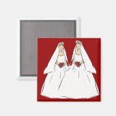 Lesbian Wedding Magnet Magneet (Voorkant / Achterkant)