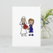 Lesbian Wedding One Bride Kaart (Staand voorkant)