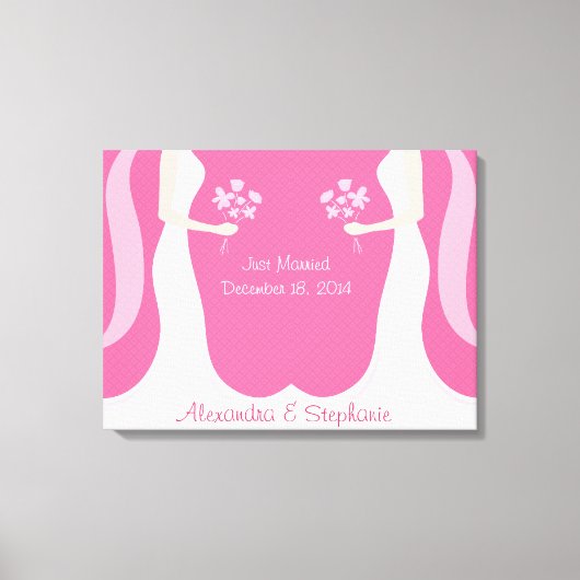 Lesbian Wedding Persoonlijk Canvas Afdruk (Voorkant)