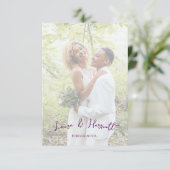 Lesbian Wedding Photo Pride Flag Gradient Informatiekaartje (Staand voorkant)