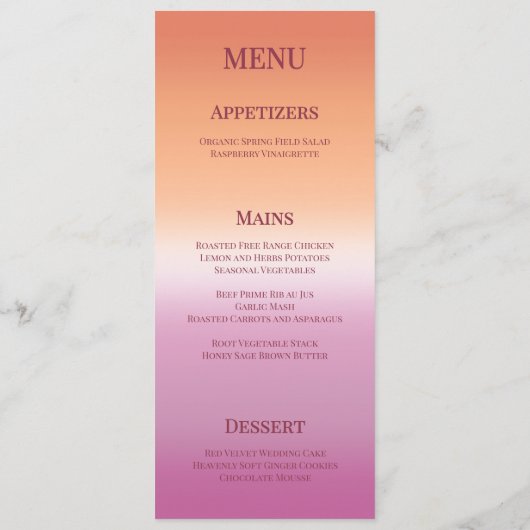 Lesbian Wedding Photo Pride Flag Gradient Menu (Achterkant)