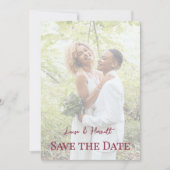 Lesbian Wedding Photo Pride Flag Gradient Save The Date (Voorkant)