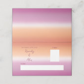 Lesbian Wedding Pride Flag Gradient Place Cards (Buitenkant ongevouwen)