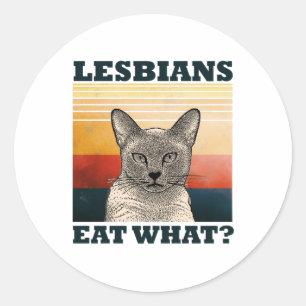 Lesbianen eten wat? ronde sticker