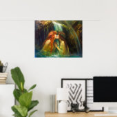 Lesbianen in vallend water poster (Thuiskantoor)