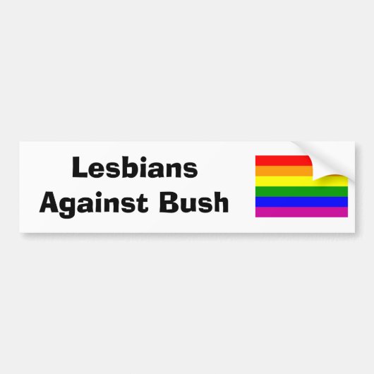 Lesbianen tegen Struik Bumpersticker (Voorkant)