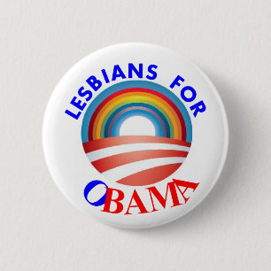 LESBIANEN VOOR OBAMA RONDE BUTTON 5,7 CM
