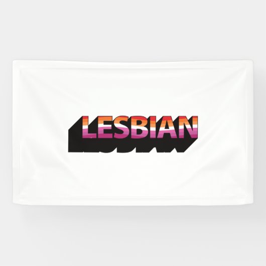 LESBIANNE 3D Vlag Spandoek (Horizontaal)