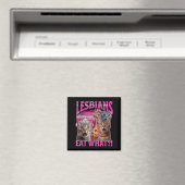 Lesbians Eat What_ Funny Cat Rude Gay Pride Lgbtq  Magneet (Insitu (Vaatwasser))