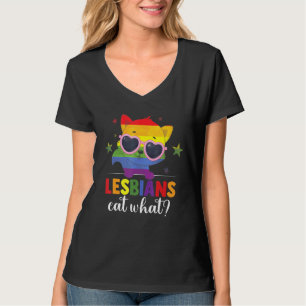Lesbians eten wat Lgbtq Vriendinnen in een graafma T-shirt