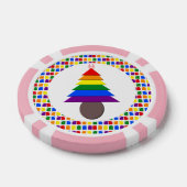 Lesbians Regenboogkerstboom en Cadeaus Poker Chips (Enkel)