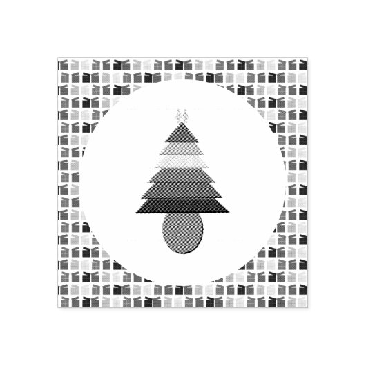 Lesbians Regenboogkerstboom en Cadeaus Rubberstempel (Afrduk)