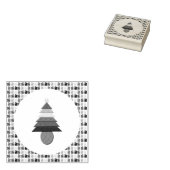 Lesbians Regenboogkerstboom en Cadeaus Rubberstempel (Gestempeld)