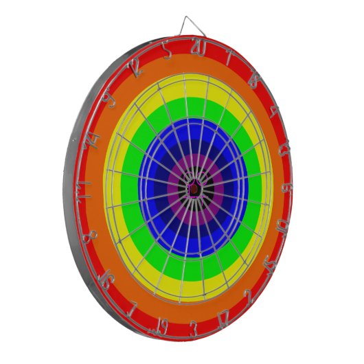 Lesbians Round Rainbow Dartboard Dartbord (Voorkant Links)