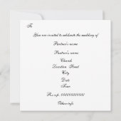 Lesbienne, faire-part de mariage de pingouins Past (Dos)