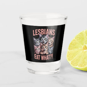 Lesbiennes Eten Wat Funny Cat Lesbienne LGBTQ Trot Shot Glas