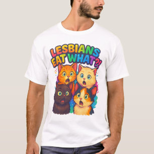 Lesbiennes eten wat - Grappig LGBTQ Pride Design T-shirt