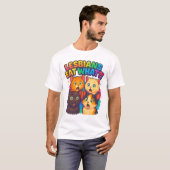 Lesbiennes eten wat - Grappig LGBTQ Pride Design T-shirt (Voorkant volledig)
