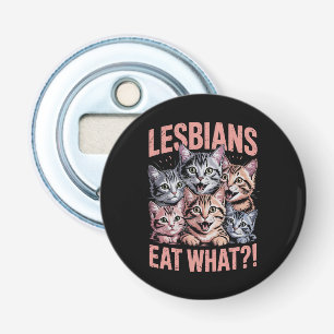 Lesbiennes Eten Wat Grappige Kat Lesbische LGBTQ P Button Flesopener
