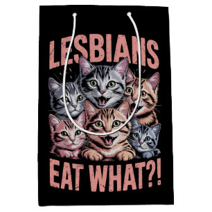 Lesbiennes Eten Wat Grappige Kat Lesbische LGBTQ P Medium Cadeauzakje