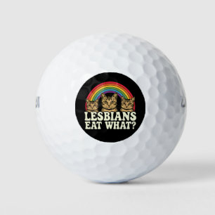 Lesbiennes eten wat Vintage LGBT Pride Month Meme Golfballen