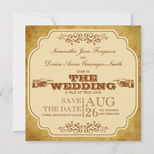 lesbiennes theater bespaart de datum save the date (Voorkant)