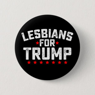 Lesbiennes voor Trump LGBTQ presidentsverkiezingen Ronde Button 5,7 Cm