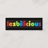 Lesbilicieuze profielkaarten mini visitekaartje (Achterkant)