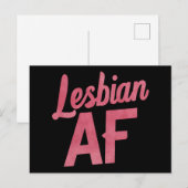 Lesbisch AF Bloem LGBT Pride Gay Love Parade Briefkaart (Voorkant / Achterkant)