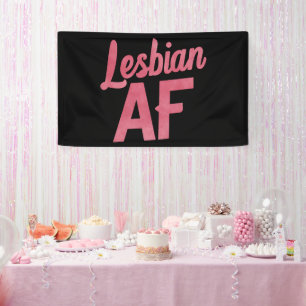 Lesbisch AF Bloem LGBT Pride Gay Love Parade Spandoek