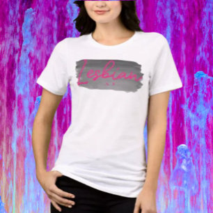 Lesbisch AF Lipstick Roze Tri-Blend Shirt