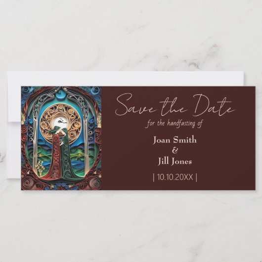 Lesbisch Bruiloft Save the Date (Voorkant)