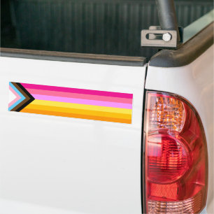 Lesbisch (Dawn) Vooruitgang Pride House Vlag Bumpersticker